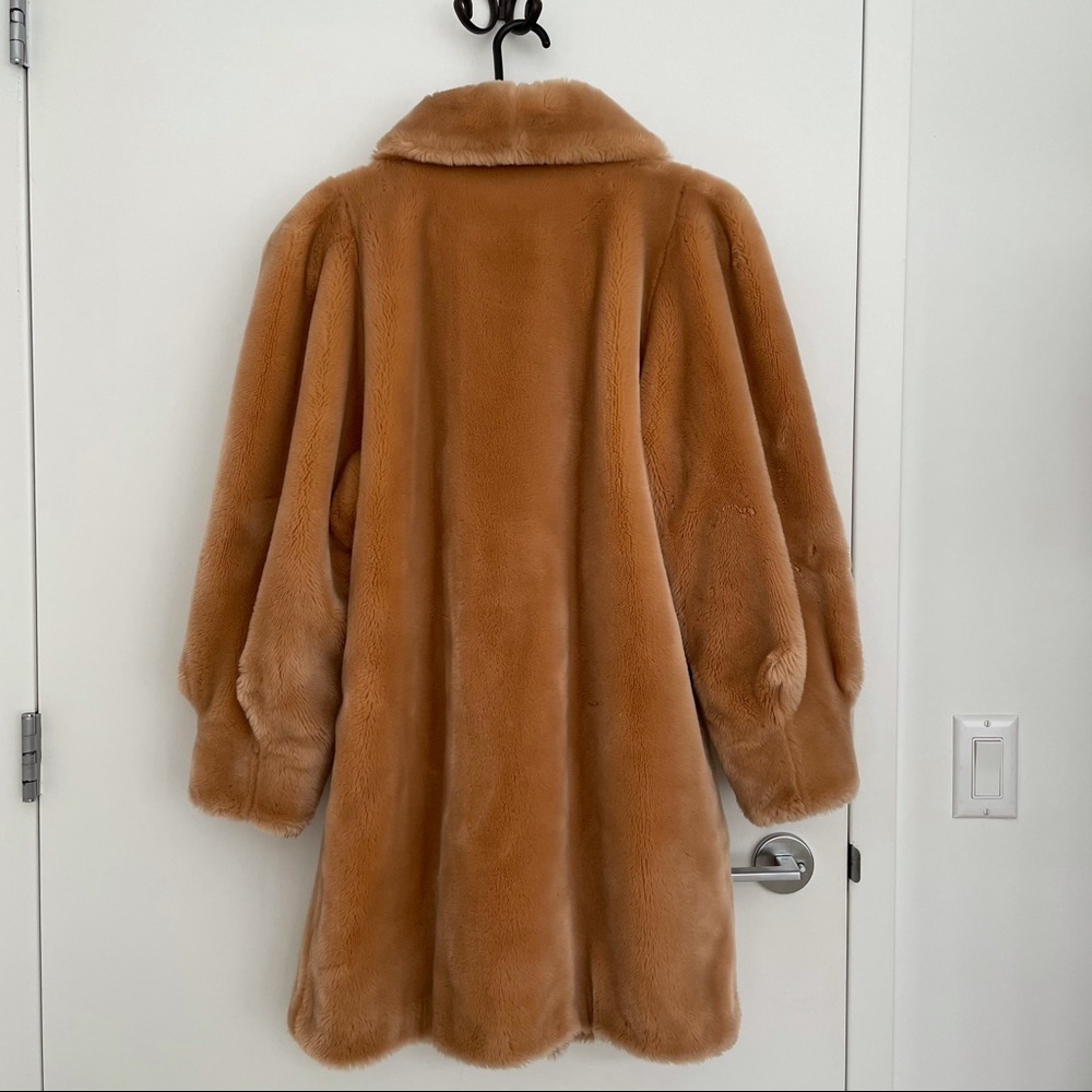 Vintage French Brown Plush Faux Fur Teddy Coat - Picture 3 of 11